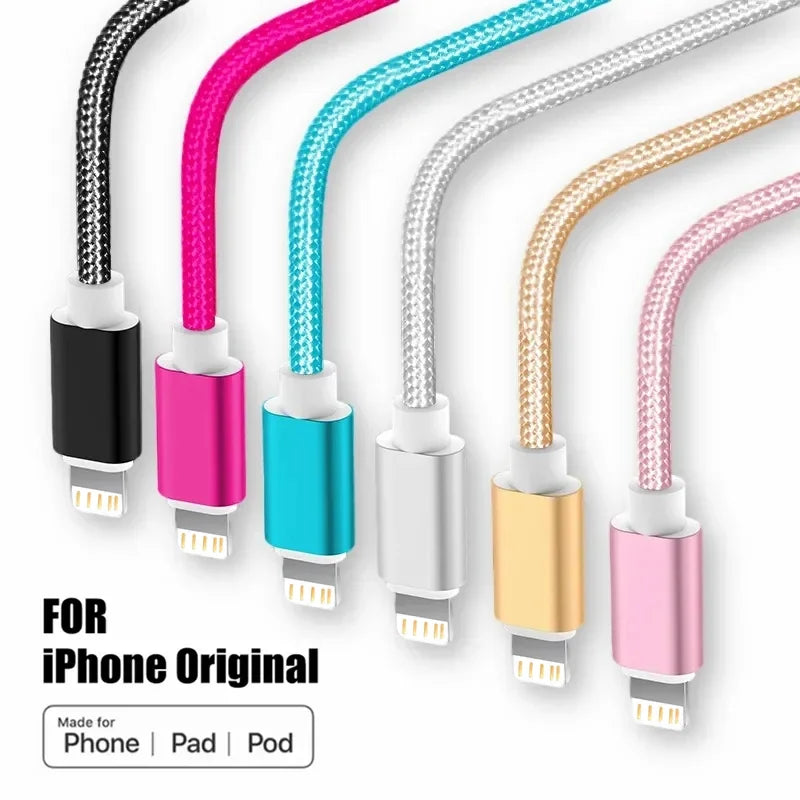 Metal Braided USB IPhone Charger Cable for iPhone.