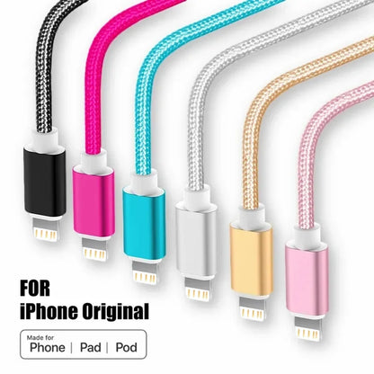 Metal Braided USB IPhone Charger Cable for iPhone.