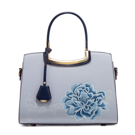Embroidered Large Capacity Women's Shoulder Bag. High-end Top-handle Bag For Women.