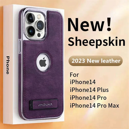 Bumper Leather Folding Kickstand Phone Case.