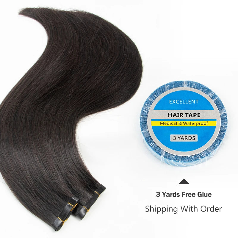 Invisible Long Tape PU Weft Human Hair.