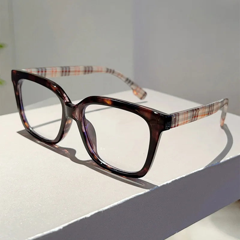Unisex Business Square Frame Anti Blue Light Glasses