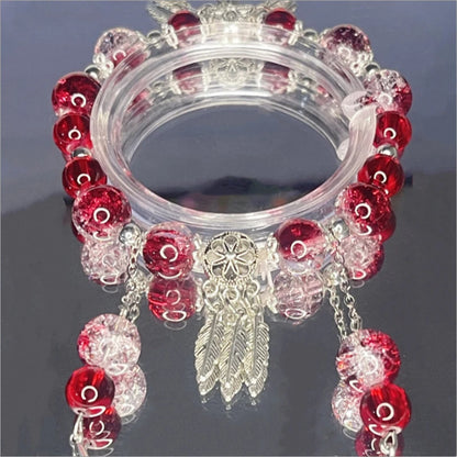 Fantasy Blue Crystal Beads Elastic Rope Bracelet. - BLAKESTORE-NG