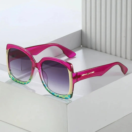 European and American Big square Frame Luxury Sunglasses.