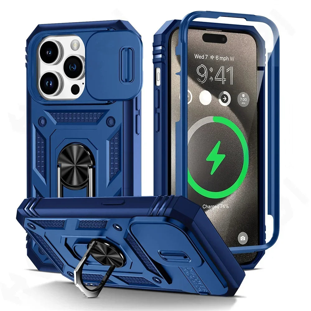 Camera Slide Military Grade Armor IPhone Case.