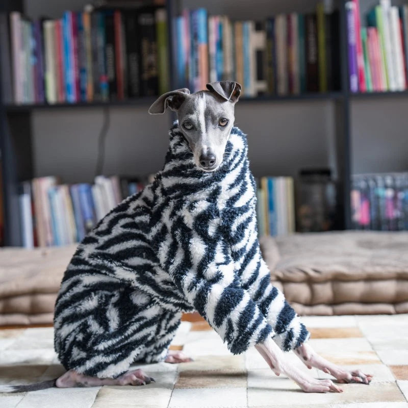 warm plush dog coat for cold weather walks