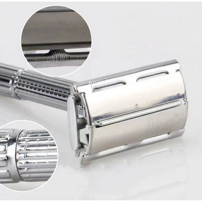 Men Shaving Razor with Blade.
