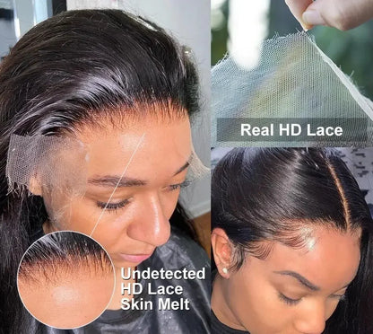 Bone Straight Lace Front Human Hair Wigs Brazilian. - BLAKESTORE-NG