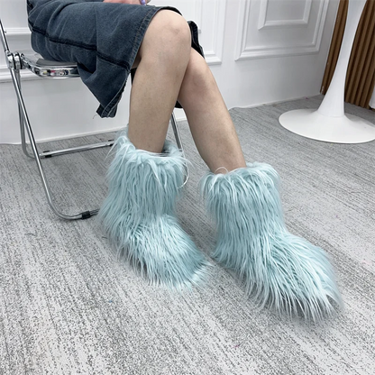Fur Snow Boots for Winter.