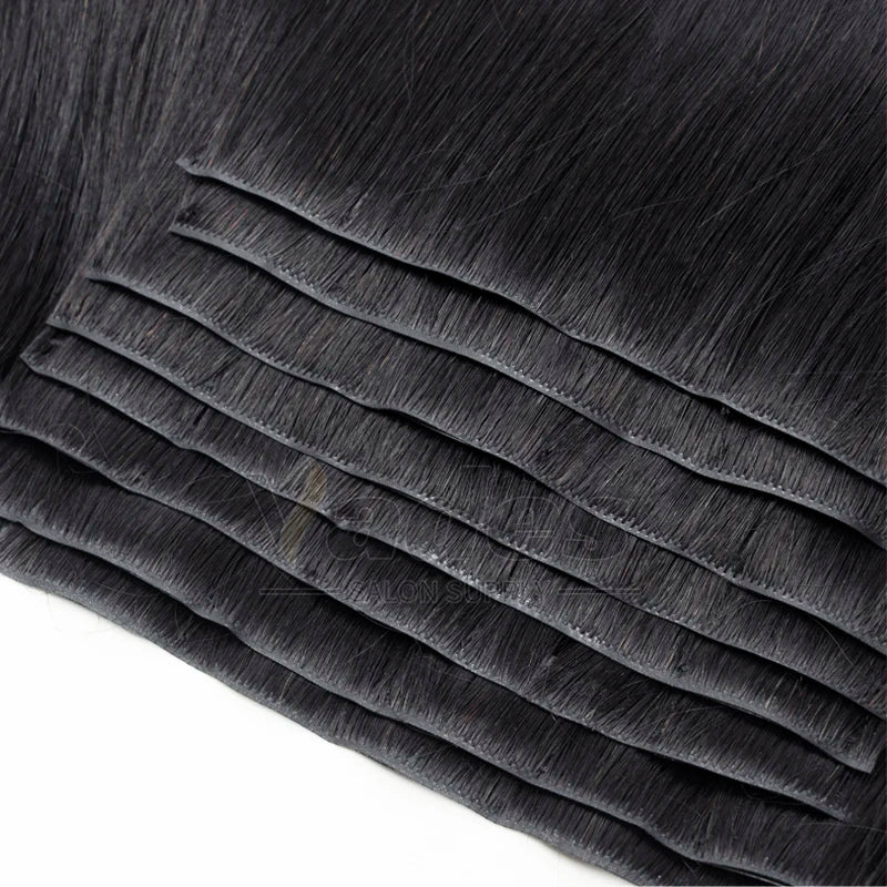 Human Hair Invisible PU Weft Clip.