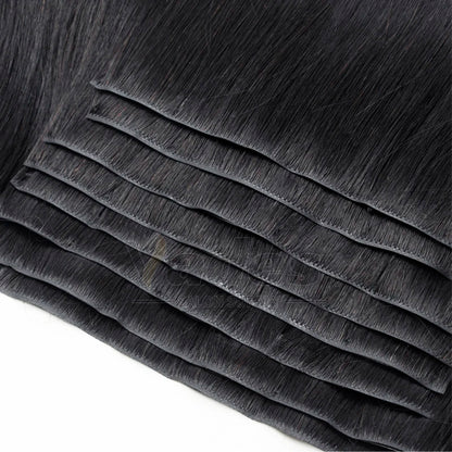 Human Hair Invisible PU Weft Clip.