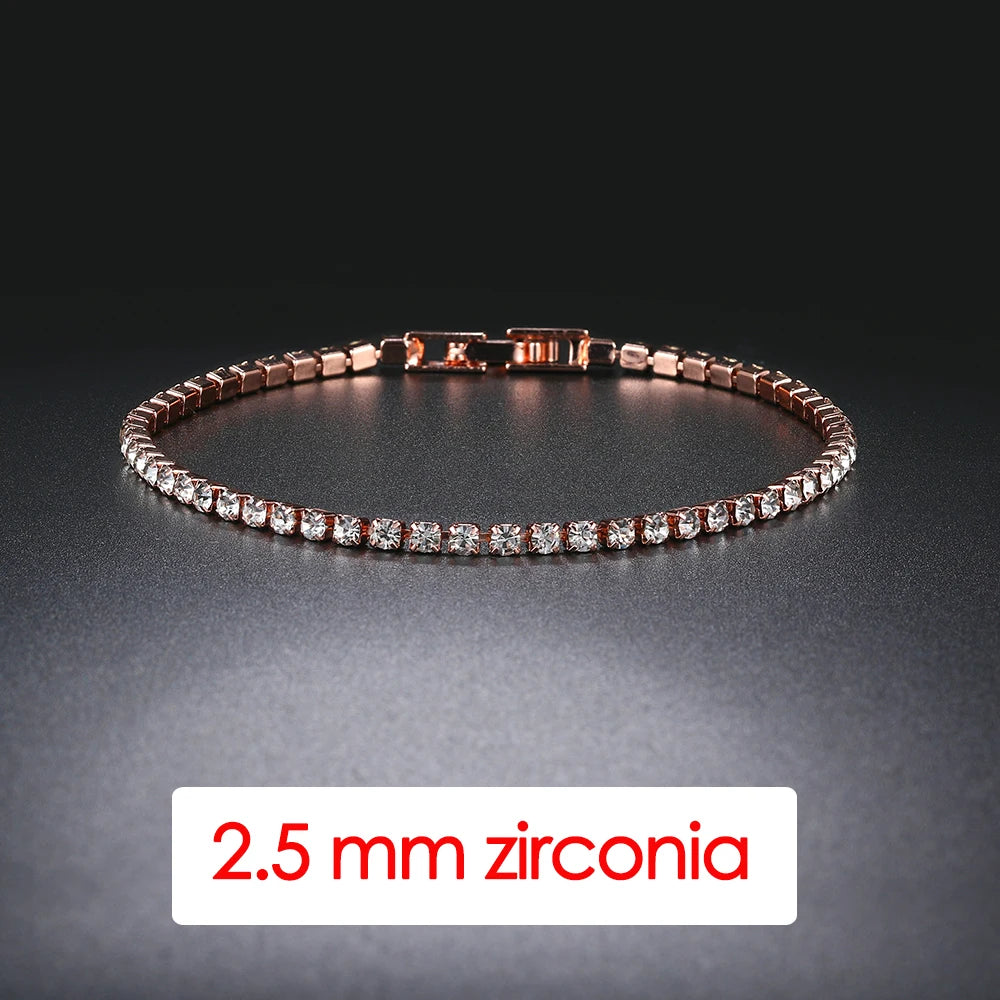 Hip Hop Iced Out 3/4/5mm Crystal Tennis Bracelet for Men.