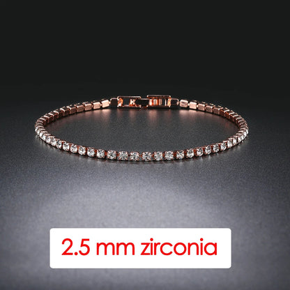 Hip Hop Iced Out 3/4/5mm Crystal Tennis Bracelet for Men.