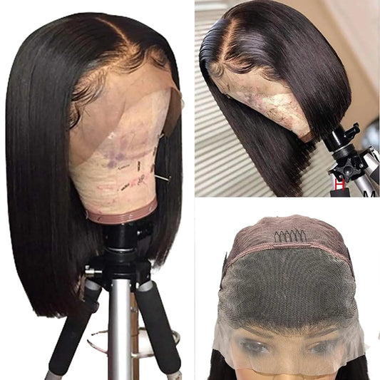 12Inch Bob Wig Human Hair Pre Plucked - BLAKESTORE-NG
