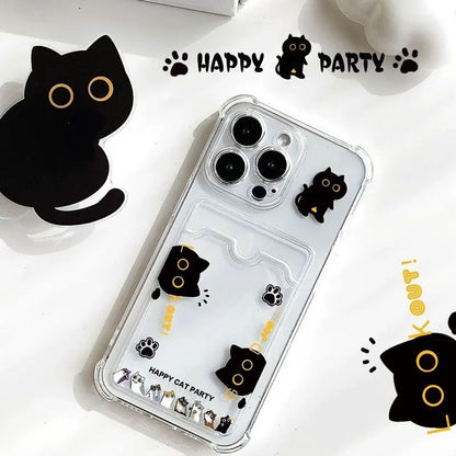 Cat Pattern Pocket Phone Case.