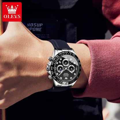 Luxury Men Chronograph Sport Wristwatch.