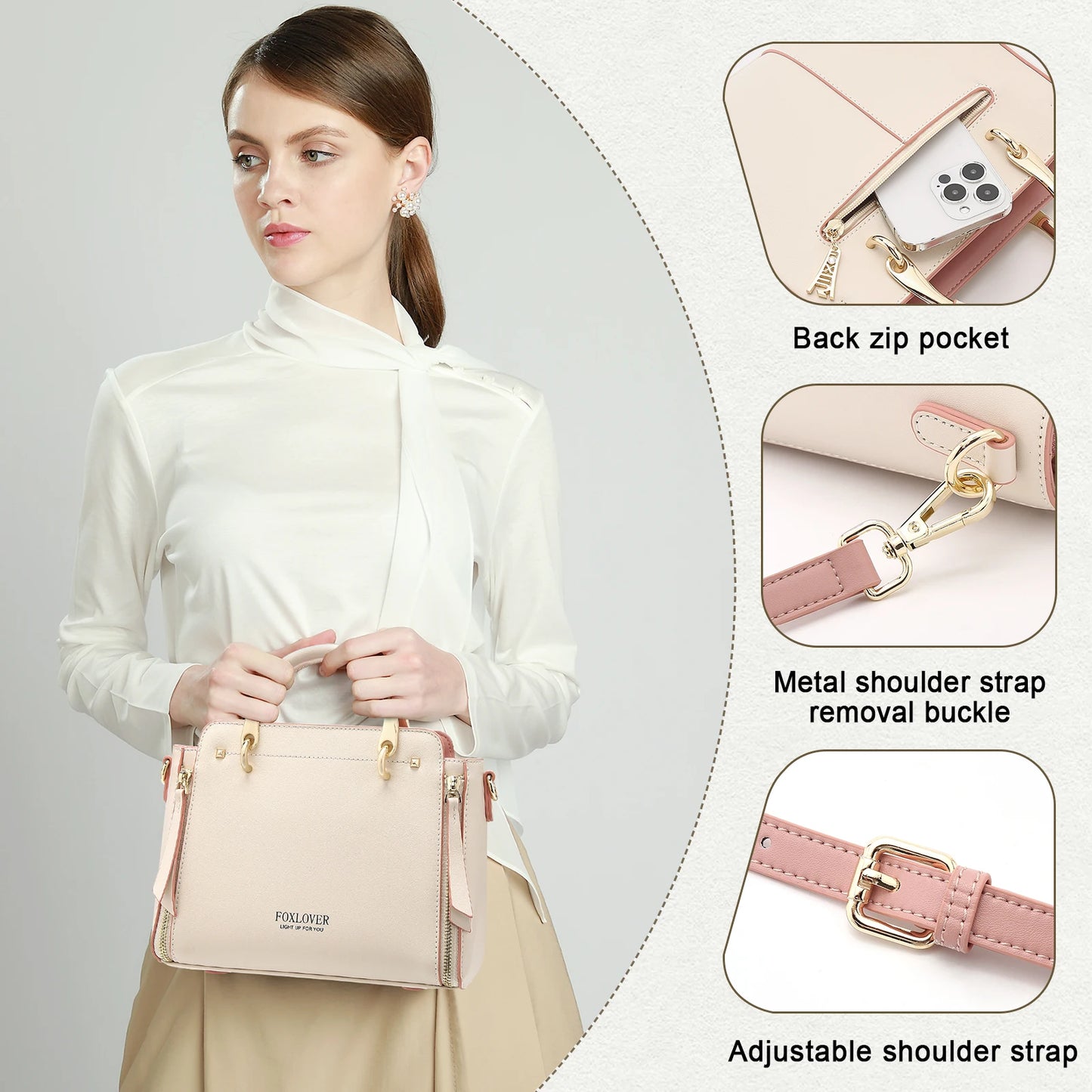 Large Tote Luxury Design Crossbody Purse.