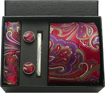 100% Silk Necktie Paisley Floral Mens Tie.