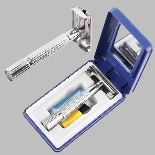 Men Shaving Razor with Blade.