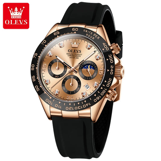Luxury Men Chronograph Sport Wristwatch.