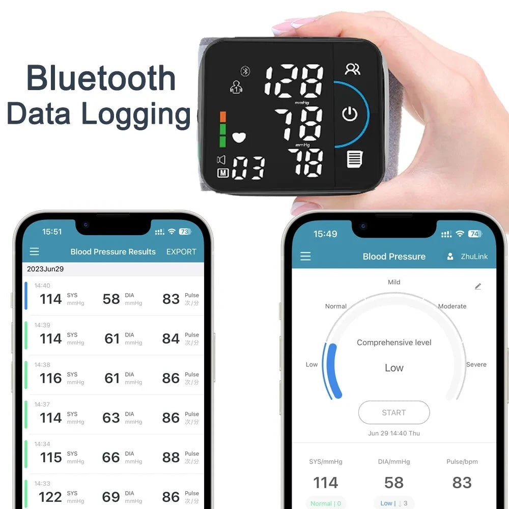 Wrist Blood Pressure Monitor  For Apple Android Phone - BLAKESTORE-NG