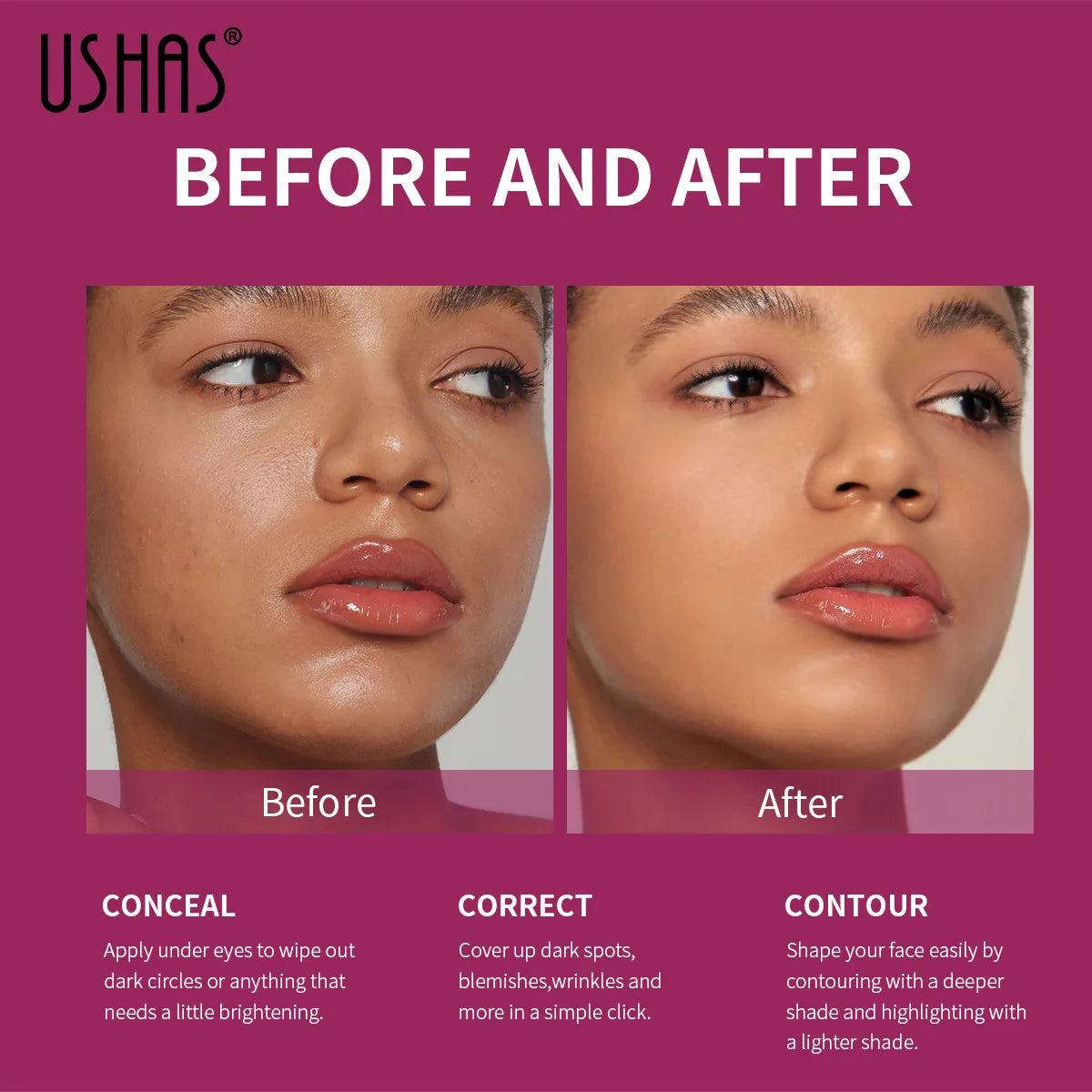 Facial Concealer Sponge Head Matte Liquid Foundation - BLAKESTORE-NG