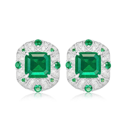 Diamond Luxury Cultivated Synthetic Emerald Bracelet.