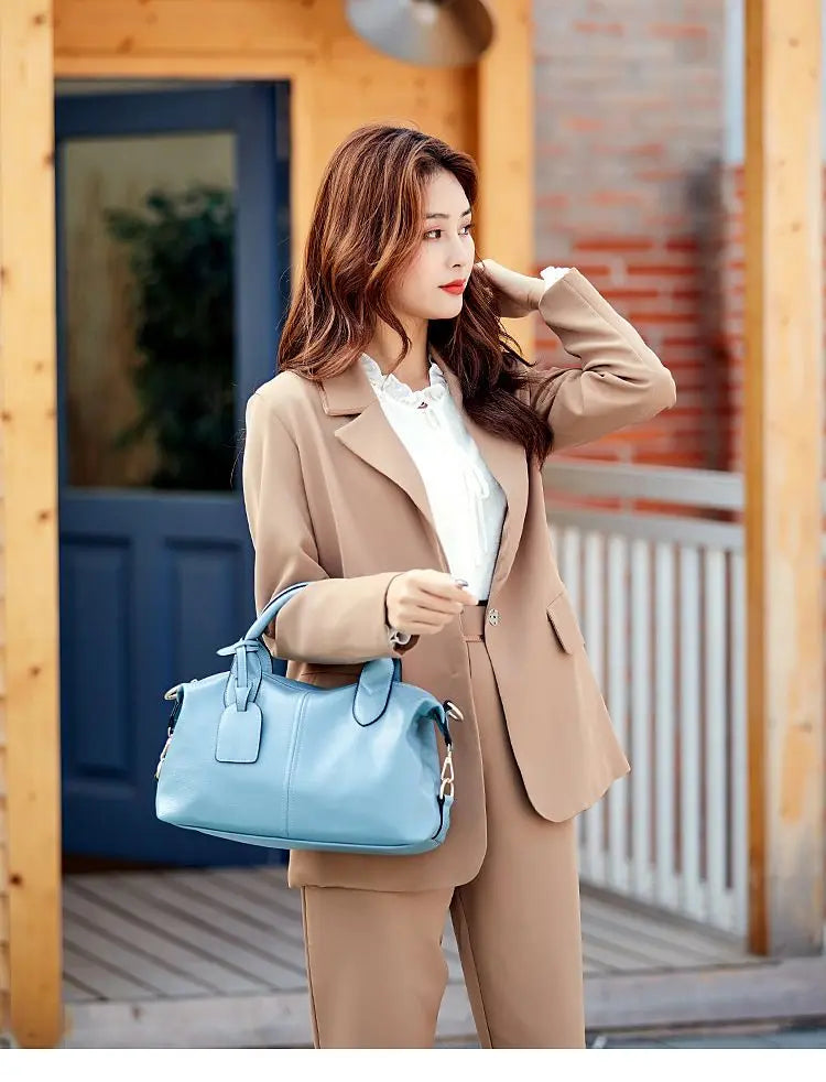 Women Leather Handbags 100% Cowhide.