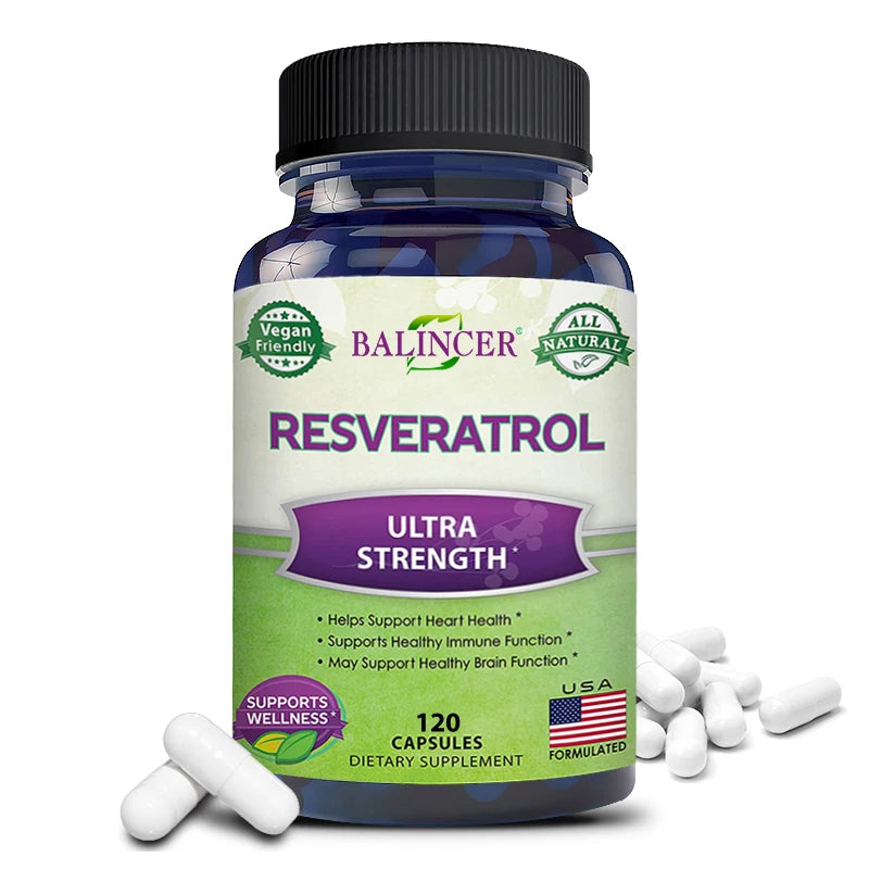 Balincer Resveratrol Cardiovascular Health Support Capsule.