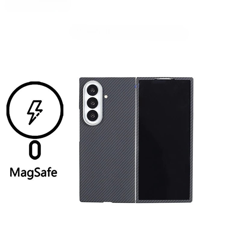 Galaxy Z Fold 7 Shockproof Carbon Fiber Business Phone Case.