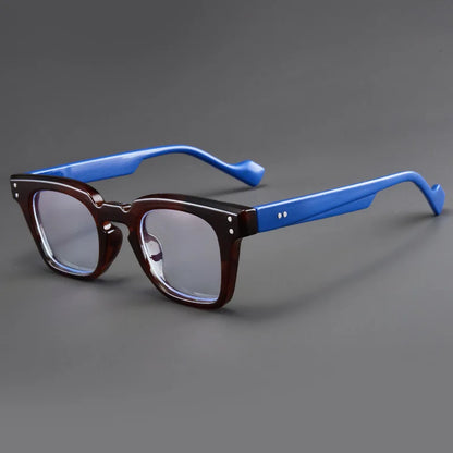 Unisex square frame reading glasses.