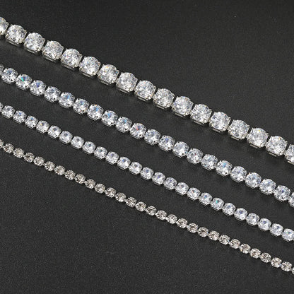 Hip Hop Iced Out 3/4/5mm Crystal Tennis Bracelet for Men.