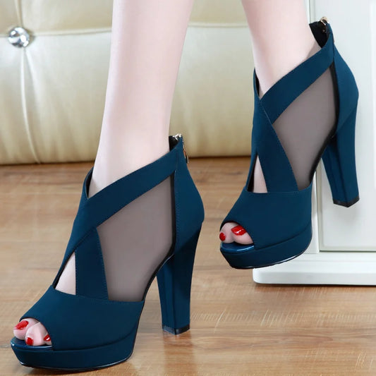 Summer Women High Heel Shoes.