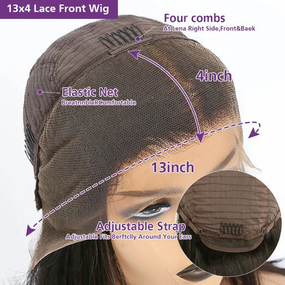 Deep Curly 13x4 Bob Wig Lace Front Human Hair Wig - BLAKESTORE-NG