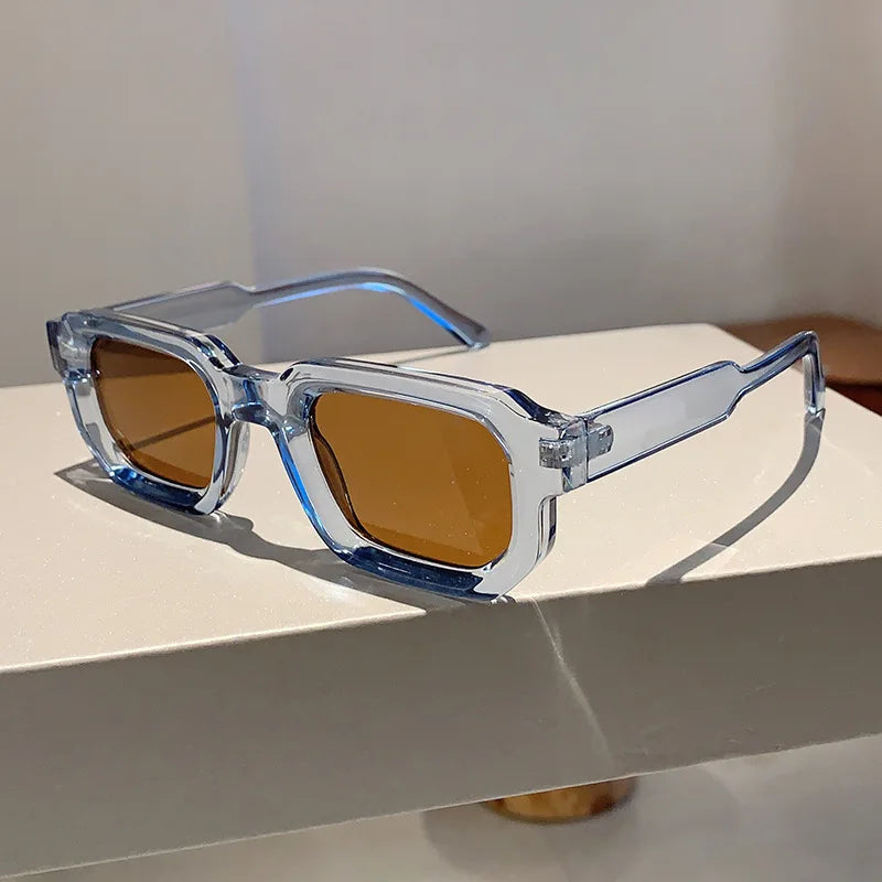 Men Vintage Rectangle Frame Sunglasses.