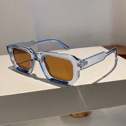 Men Vintage Rectangle Frame Sunglasses.