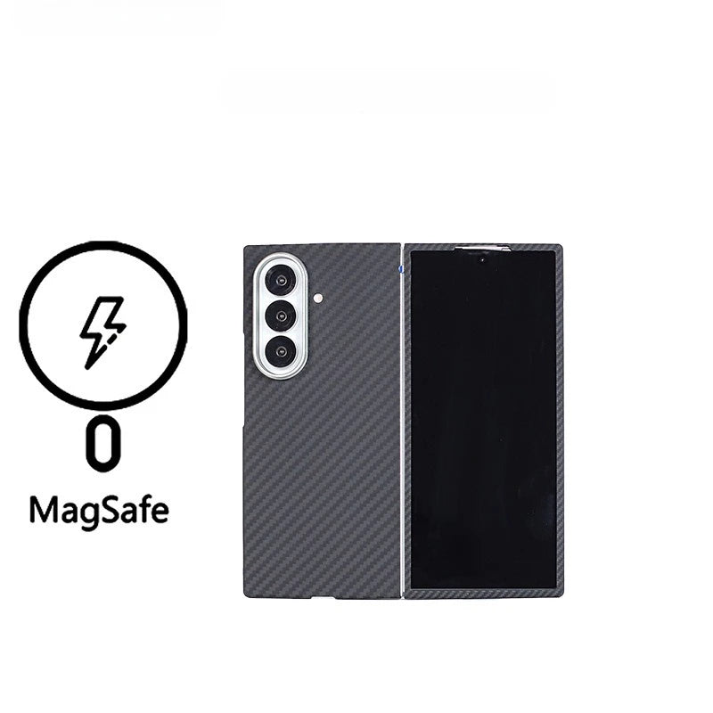 Galaxy Z Fold 7 Shockproof Carbon Fiber Business Phone Case.