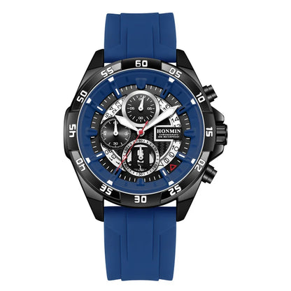 Unisex men’s watch with silicone strap.