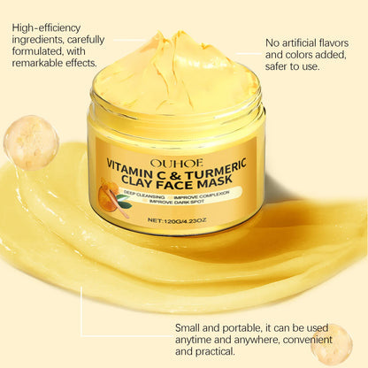 Turmeric VitaminC Clay Deep Cleansing Facial Mask.