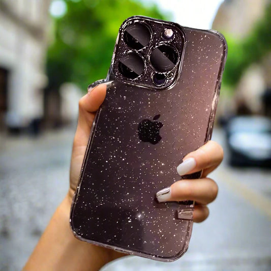 Luxury Transparent Bling Glitter Plating iPhone Case.