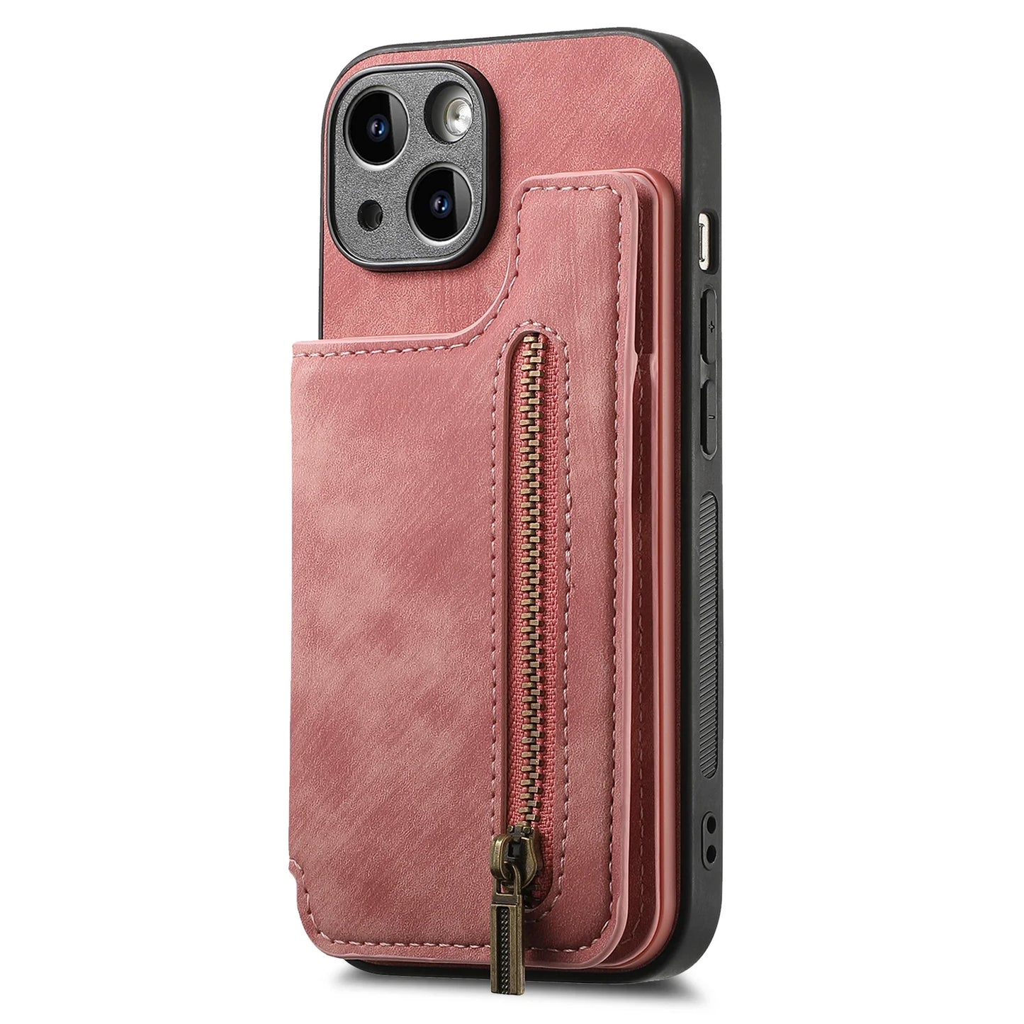 Zipper Cards Solt Wallet Leather Case For iPhone