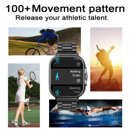 Smart Watch 2 in 1 With Enclosed Earphone. Smartwatch Bluetooth Call Men Watch GPS. Track Heart Rate Monitor. Play Music SmartWatch - BLAKESTORE-NG