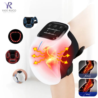 Knee Massager with LED Display. Heat and Kneading for Pain Relief. Rechargeable with Infrared Heated Vibration Tool. Arthritis Massagers - BLAKESTORE-NG