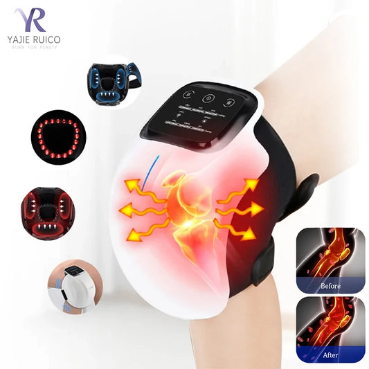 Knee Massager with LED Display. Heat and Kneading for Pain Relief. Rechargeable with Infrared Heated Vibration Tool. Arthritis Massagers - BLAKESTORE-NG