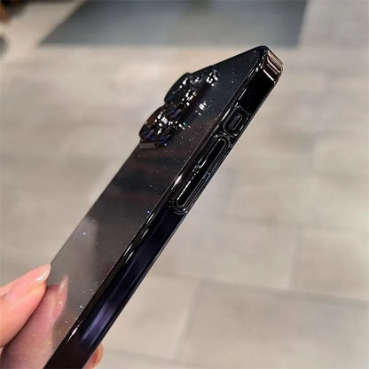 Luxury Transparent Bling Glitter Plating iPhone Case.