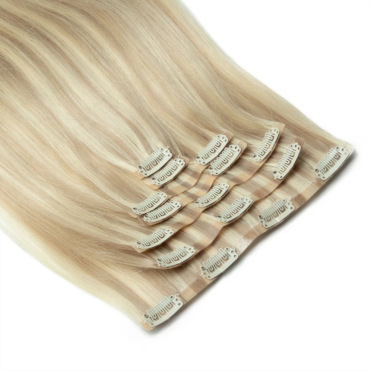 Human Hair Invisible PU Weft Clip.