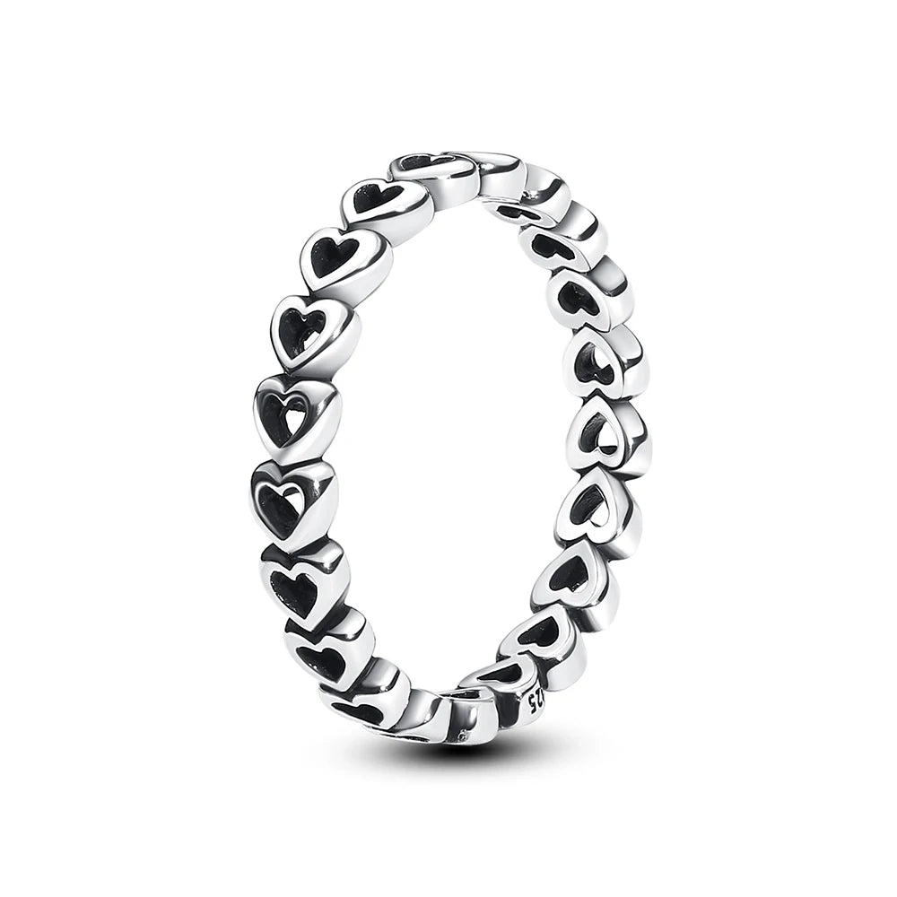 Love heart 925 Sterling Silver Rings For Women - BLAKESTORE-NG
