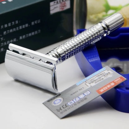 Men Shaving Razor with Blade.