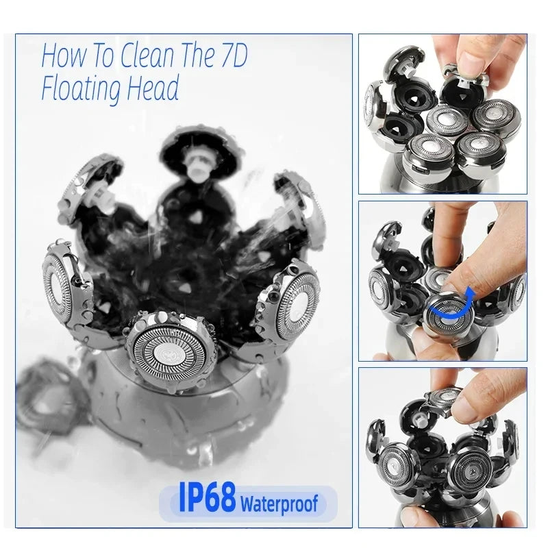 Electric Shaver 7D Floating Cutter.