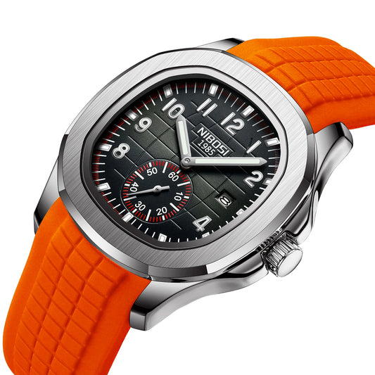 Men Silicone Quartz Watch.